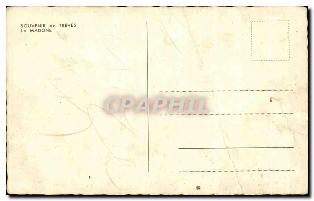 La Madone — Treves — Souvenir de Treves - Verso