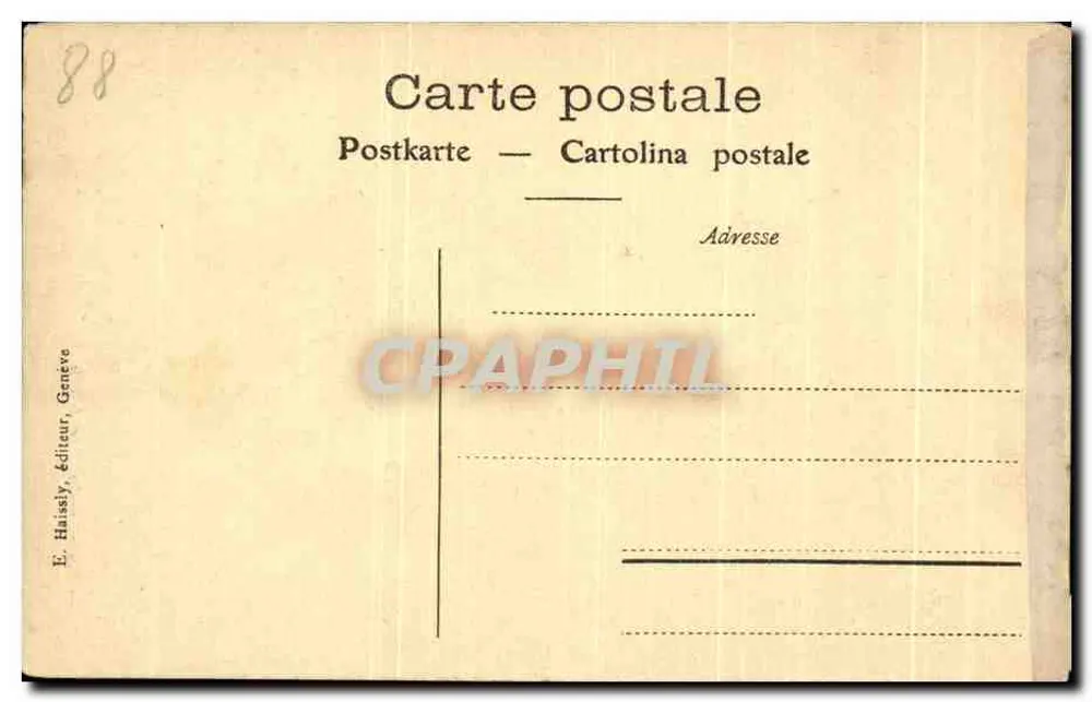 Genebra — Torre da Ilha — E. Haissly, editor - Verso