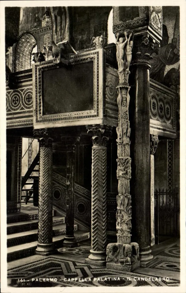 Palermo - Kapel Palatina - Het Kandelaar — uitgever G. B. P. Torino - Voorkant