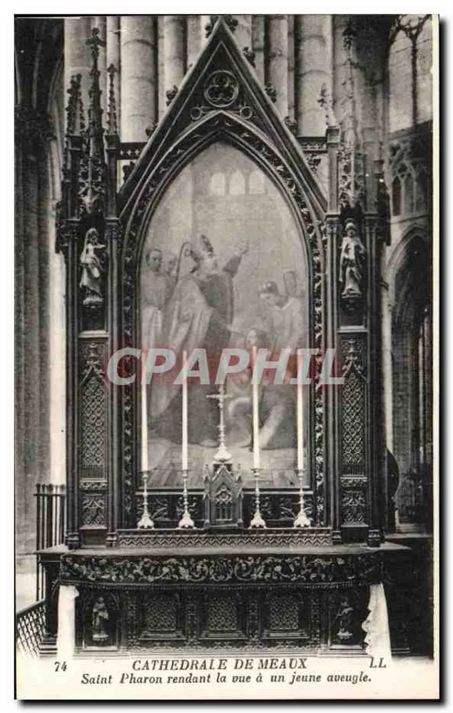 Kathedrale von Meaux — Saint Pharon gibt einem jungen Blinden das Sehvermögen — LL n°74 - Vorderseite