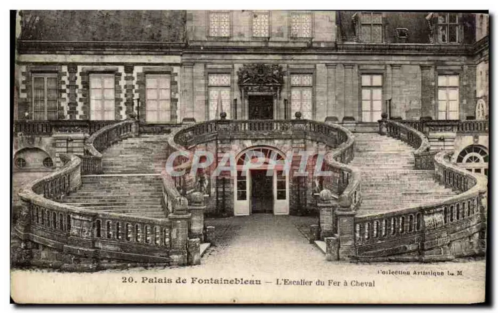 Palast von Fontainebleau — Die Eisenpferdestiege — Sammlung Artistique La M - Vorderseite