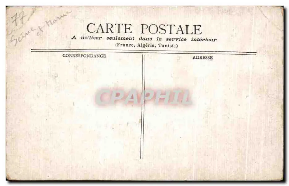 Fontainebleau — Grande Galerie — éditeur imprimeur non visible - Rückseite