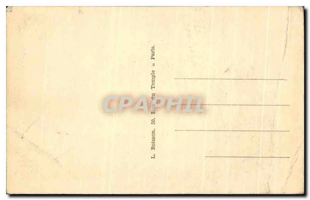 Paris — Arc de Triomphe de l’Étoile — éditeur L. Bolsson, 50 Rue du Temple, Paris - Verso