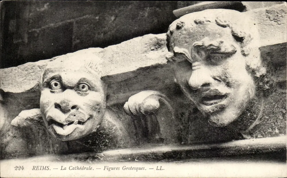 Reims — A Catedral — Figuras Grotescas — LL. n°224 - Frente