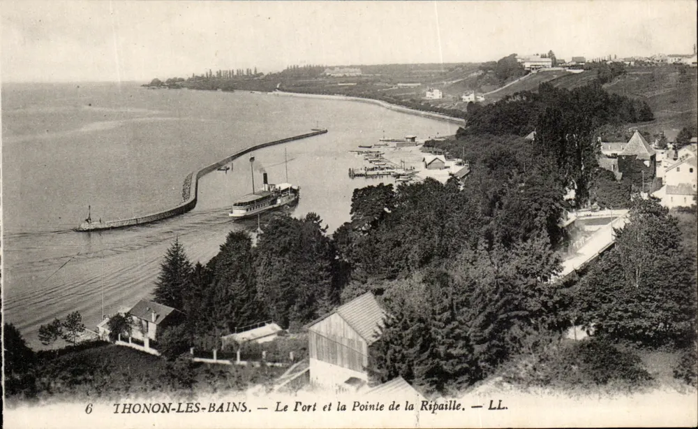 Thonon-les-Bains — Der Hafen und die Pointe de la Ripaille — LL. - Vorderseite