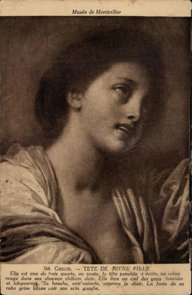Kopf einer jungen Frau — Greuze — Museum von Montpellier - Vorderseite