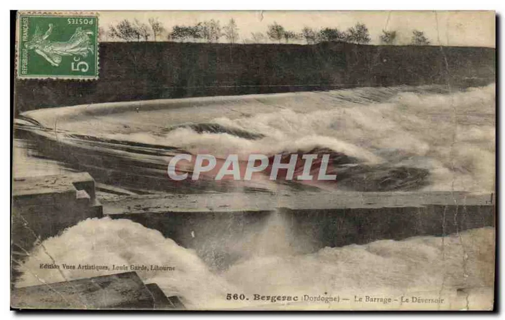 Bergesac (Dordogne) — Przezbrojenie — Le Déversoir — Wydawnictwo Vues Artistiques, Louis Garde, Libourne - Awers