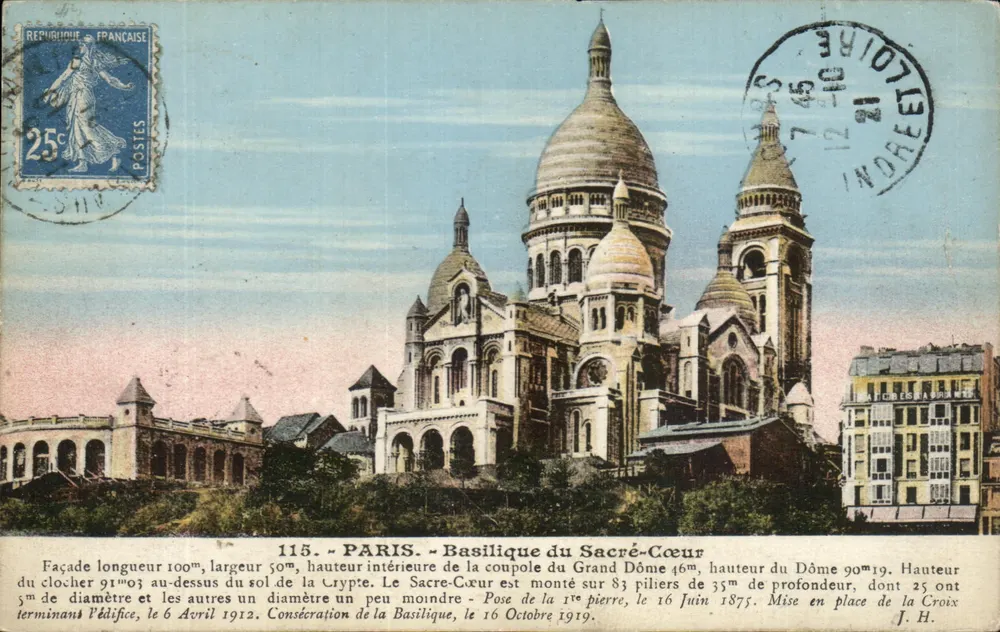 PARIS. - Basilika des Heiligen Herzens — Verlag J.H., Nr. 115 - Vorderseite