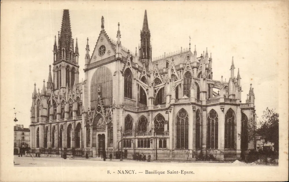 NANCY — Basílica de São Epvré — Fototipia A. Flumblot et C°, n°8 - Frente
