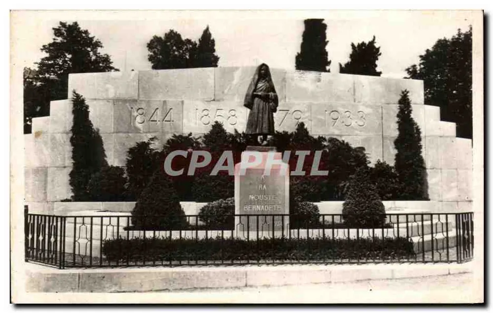 Monumento a Santa Bernadette — Lourdes — Edição P. Doucet, Lourdes - Frente