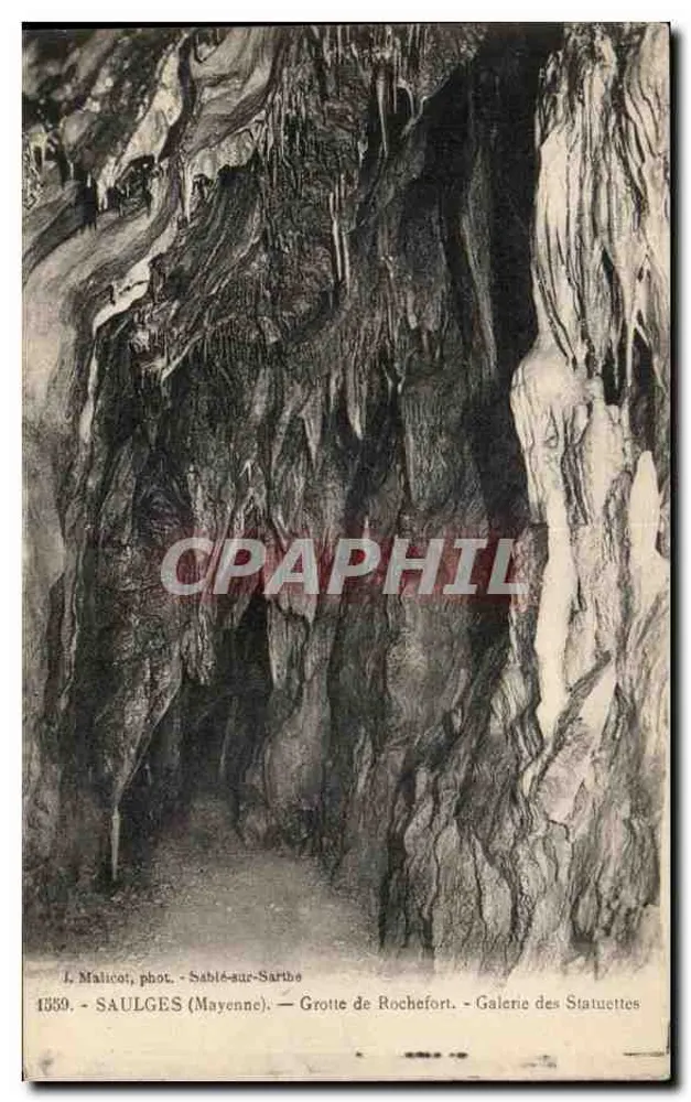 Rochefort-Höhle — Galerie der Statuetten — J. Malicot, Foto Sable-sur-Sarthe, Nr. 1359 - Vorderseite