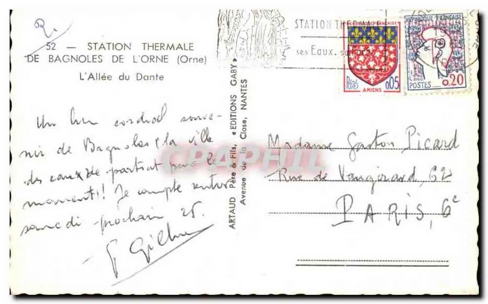 Dante-Allee — Thermalbad Bagnoles-de-l'Orne — Éditions Gaby, Nantes - Rückseite