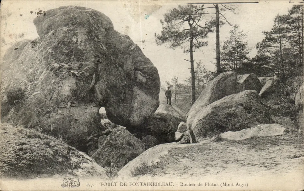 Wald von Fontainebleau — Felsen von Plutus (Mont Aigu) — Verlag: 377 - Vorderseite