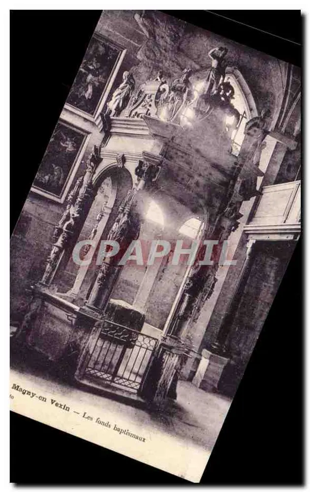 Magny-en-Vexin — Die Taufbecken — Verlag: LEP. PHOT. & THÉRIAT & CIE, Vexin - Vorderseite