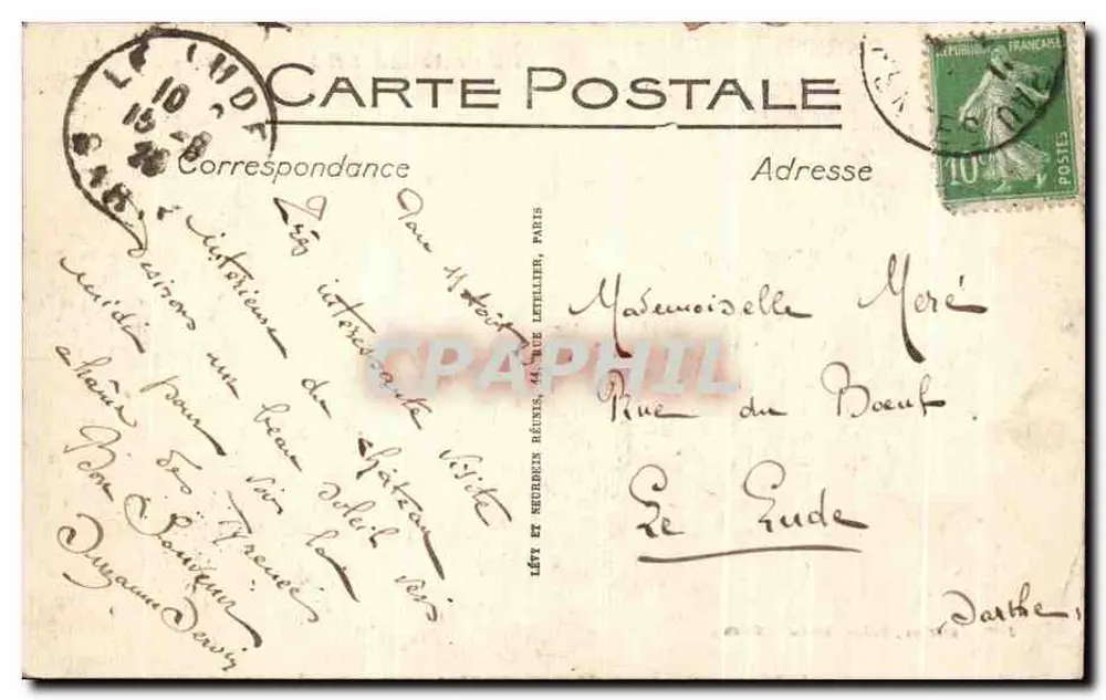 Visão do Castelo de Pau — LL — Ed. M. Rochon, Coleção de Castelo - Verso