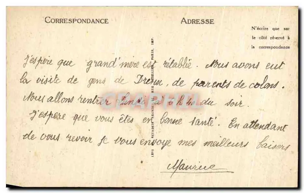 Carteret — Le Trou aux Serpents — LL - Rückseite