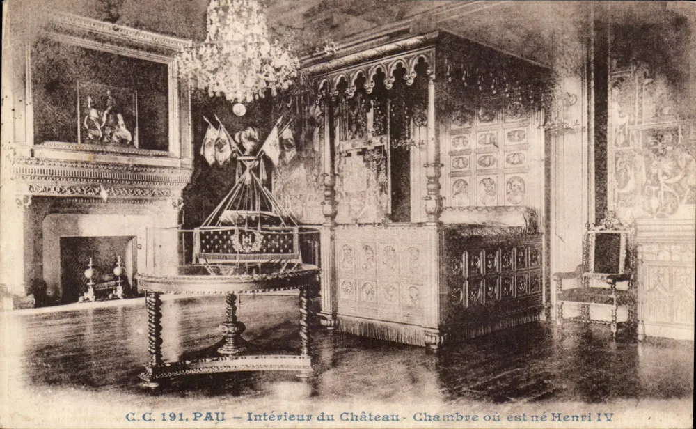 Innenraum des Schlosses — Zimmer, in dem Heinrich IV geboren wurde — C.C. 191, PAU - Vorderseite