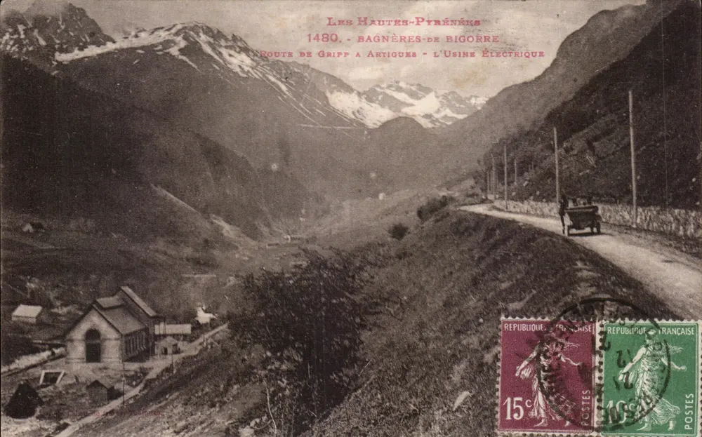 Les Hautes-Pyrénées - 1480 - Bagnères-de-Bigorre - Route de Griff à Artigues - Die Elektrizitätsanlage - Vorderseite