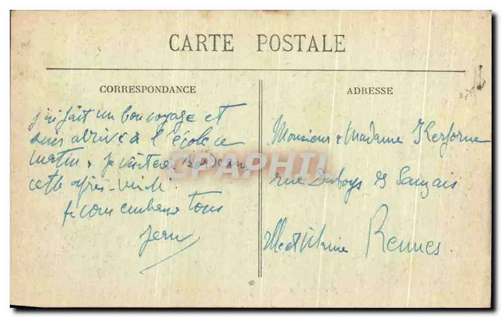 Bordeaux — A Place des Quinconces — M.D. - Verso