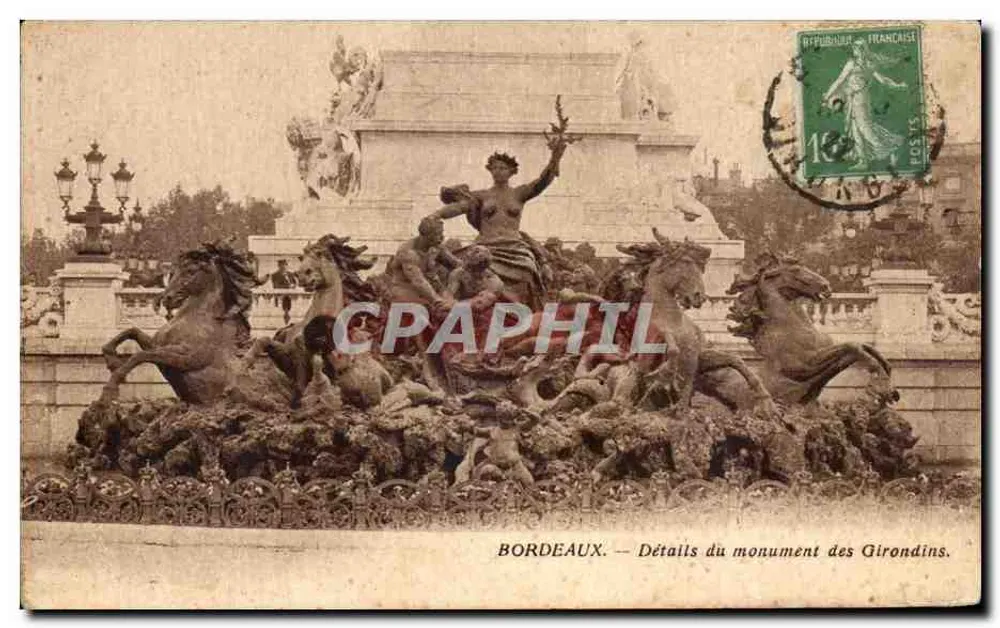 Bordeaux — Details des Denkmals der Girondins — Edition Attila, n°204 - Vorderseite