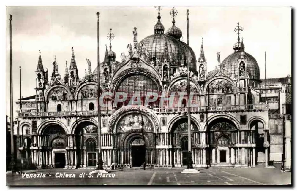 Veneza - Igreja de S. Marco — vista da fachada — Ed. Maso, Veneza - Frente