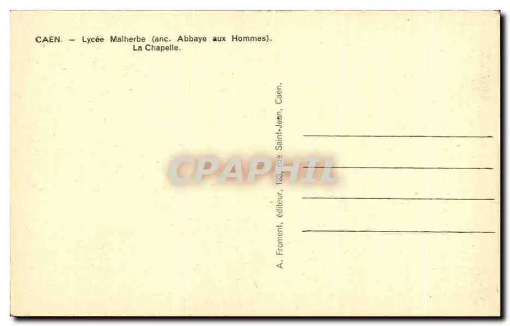 Caen — Lycée Malherbe (ehem. Abtei der Männer) — Die Kapelle - Rückseite
