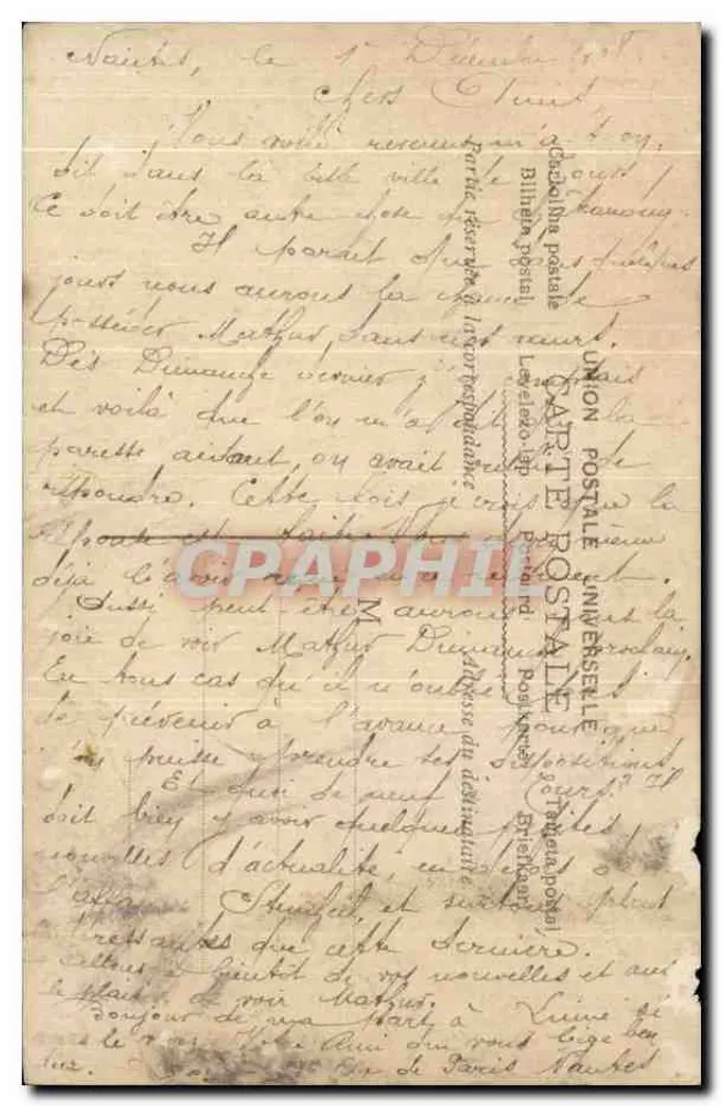 Casal apaixonado — cena de te — editor S.P. n°2096 - Verso
