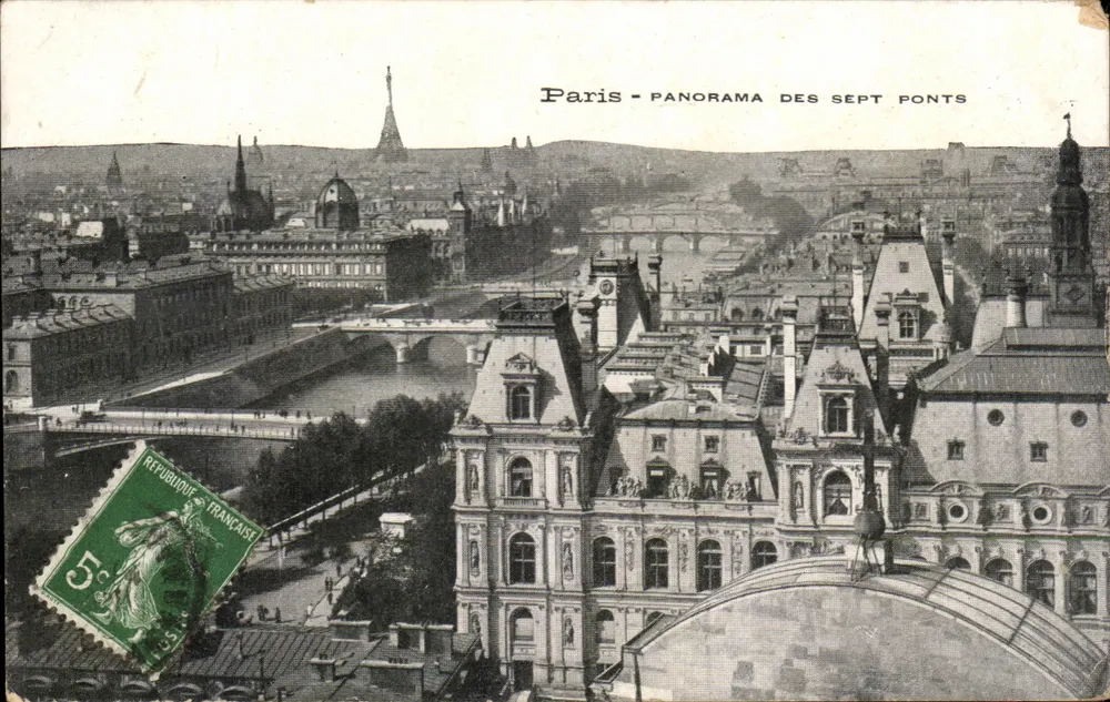 Parijs - Panorama van de Zeven Bruggen — onbekende uitgever, serie-nummer niet zichtbaar - Voorkant