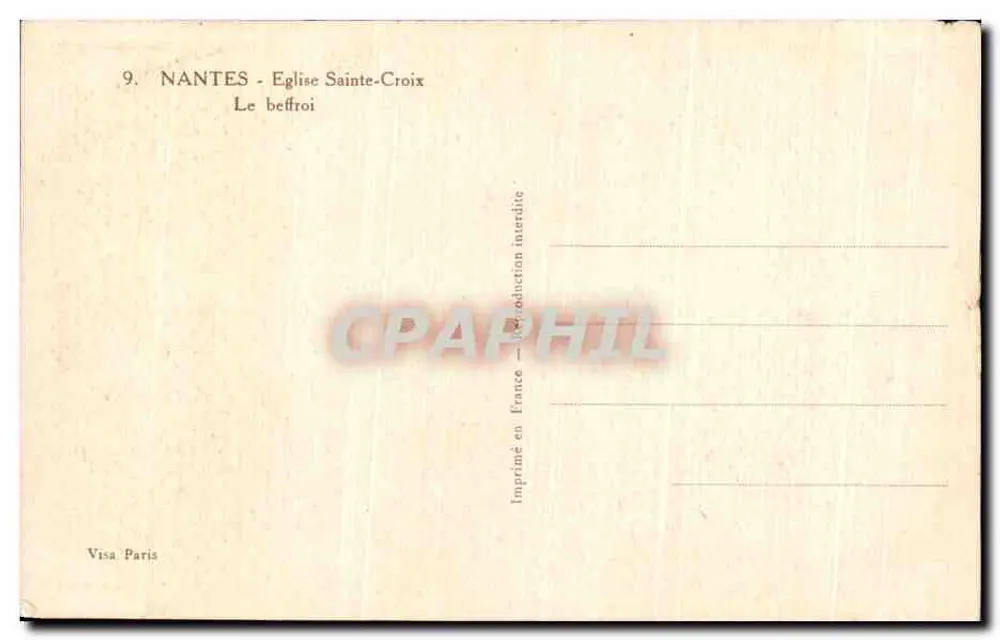 Nantes - Église Sainte-Croix — Le beffroi - Rückseite