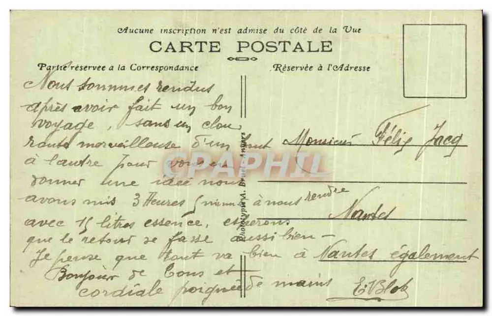 Angers — Der Mail-Garten und seine prächtigen Blumenbeete — A. B. - Rückseite