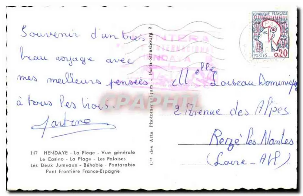 Fronteira França-Espanha — Hendaye — 147 - Verso