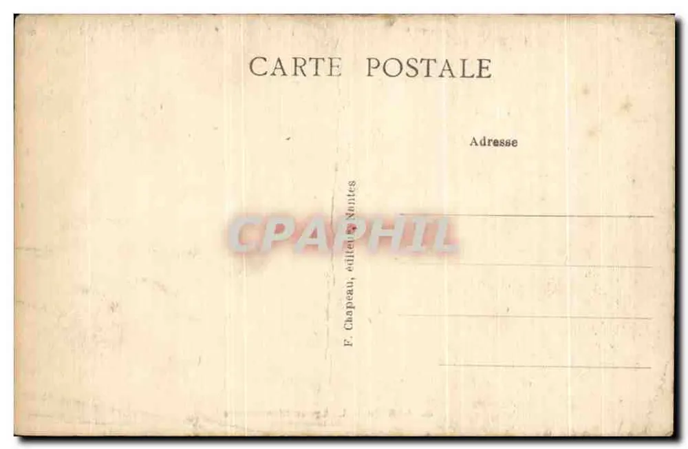 NANTES — O Liceu Clemenceau — F. Chapeau, editor em Nantes - Verso