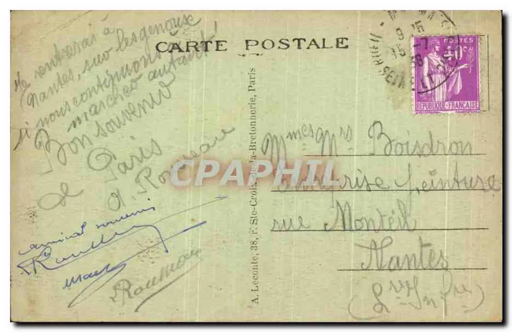 Paris — L'Opéra — éditeur A. L. - Verso