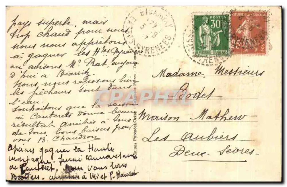 Arredores de Bidarrax — Garganta da Nive — Editor LF, n°47 - Verso