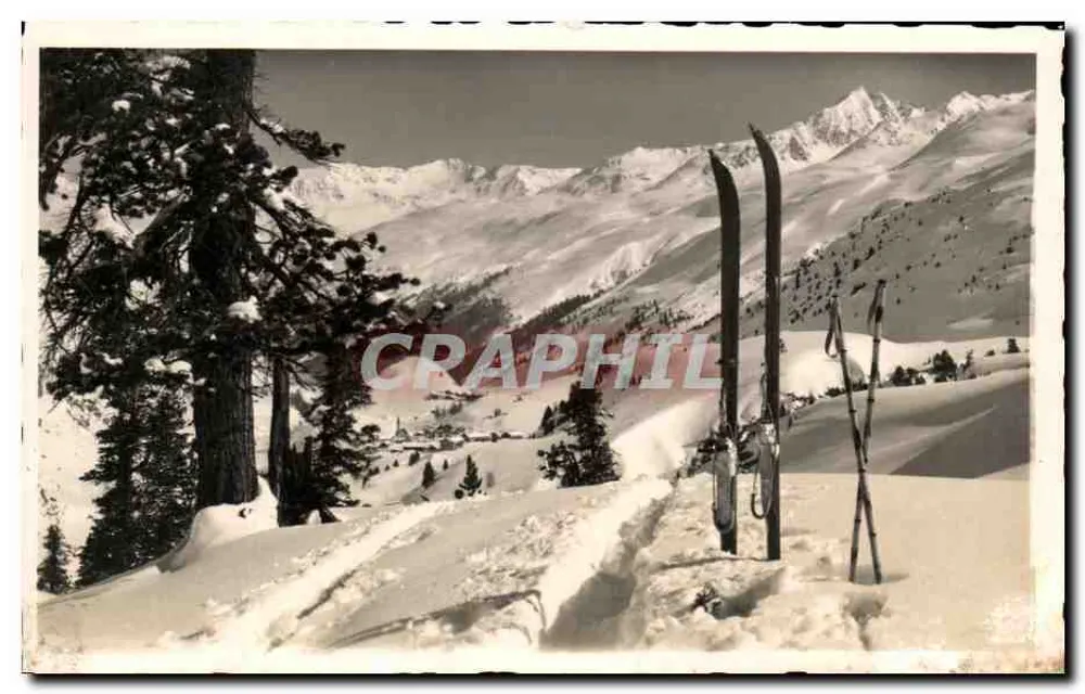 Skier und Stöcke in der Schnee — Bergansicht — Lohmann Photo, Ober-Gurgl - Vorderseite