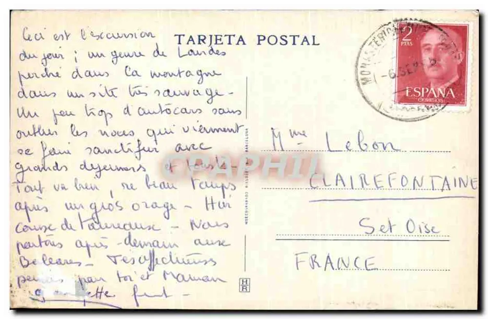 Montserrat — Vue du monastère et des hospédérías — éditeur MONTSEERRAT - Reverso