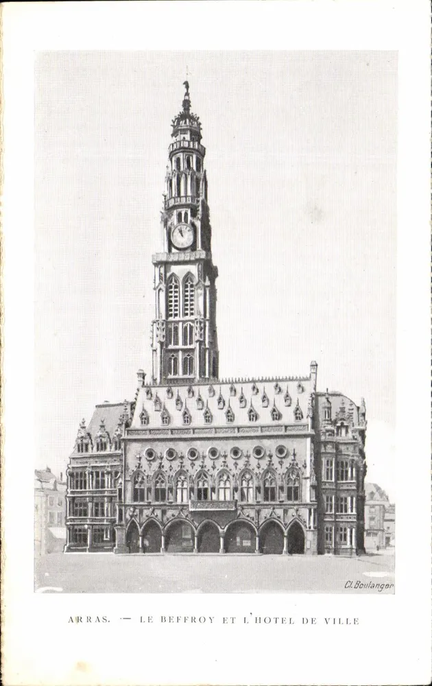 Arras — O Sino e o Hotel de Ville — Cl. Boulanger - Frente