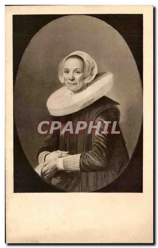 Retrato de uma mulher — estilo holandês do século XVII — editor F. Bruckmann A.-G., série n° 54 - Frente