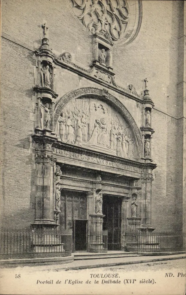 Portal der Kirche der Dalbade — Toulouse — ND. Foto - Vorderseite