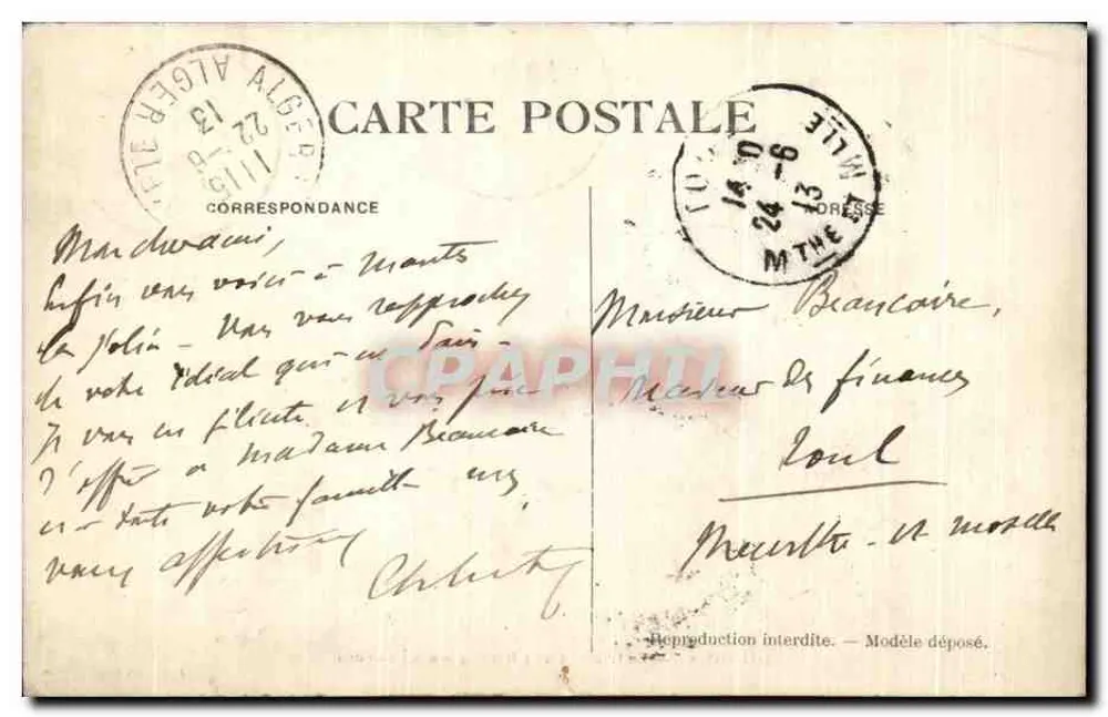 Djémila — Tribüne der Reden am Forum — J. Geiser, phot.-Alger - Rückseite