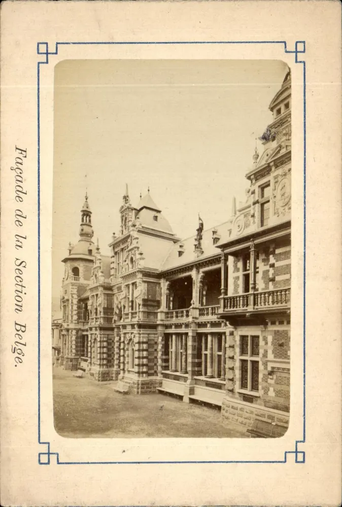 Fachada da Seção Belga — Exposição Universal de 1889 — Editor desconhecido, número de série não visível - Frente