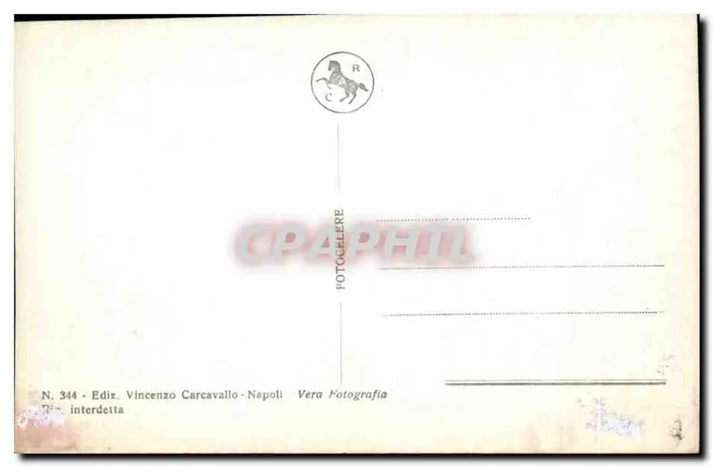 Nápoli - Posillipo - Panorama — editor Vincenzo Carcavallo, n° 344 - Verso