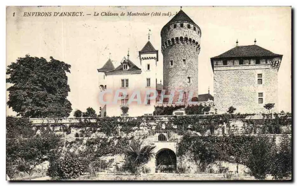 Environ d'Annecy — Le Château de Montrotier (côté sud) — Éditeur : imprimeur non visible - Frente