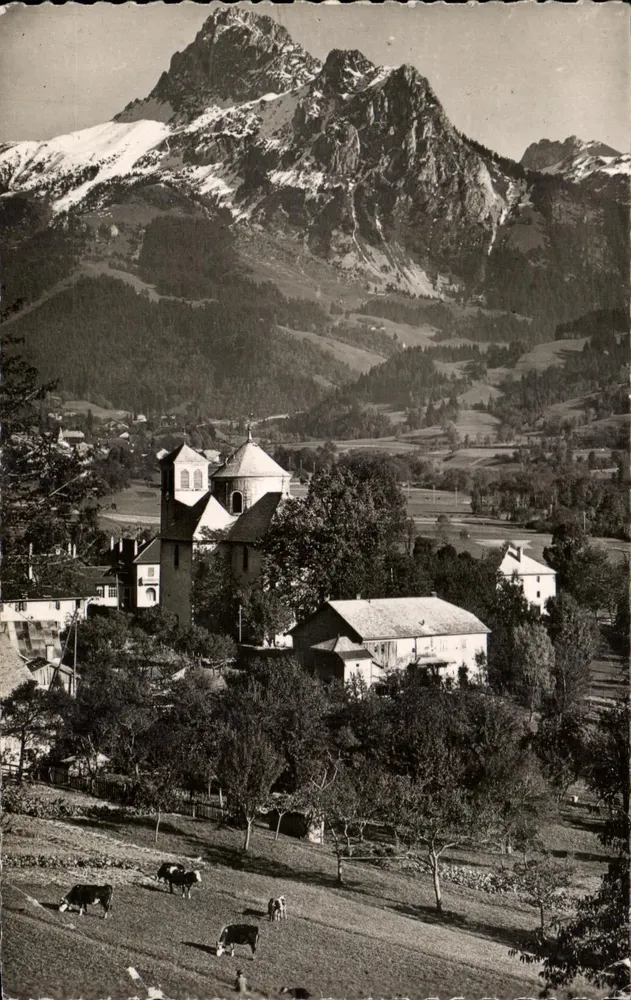Bernex (Haute-Savoie) et la Dent d'Oche — éditeur Les Éditeurs J. CENARD - LYON, n° 787 - Frente