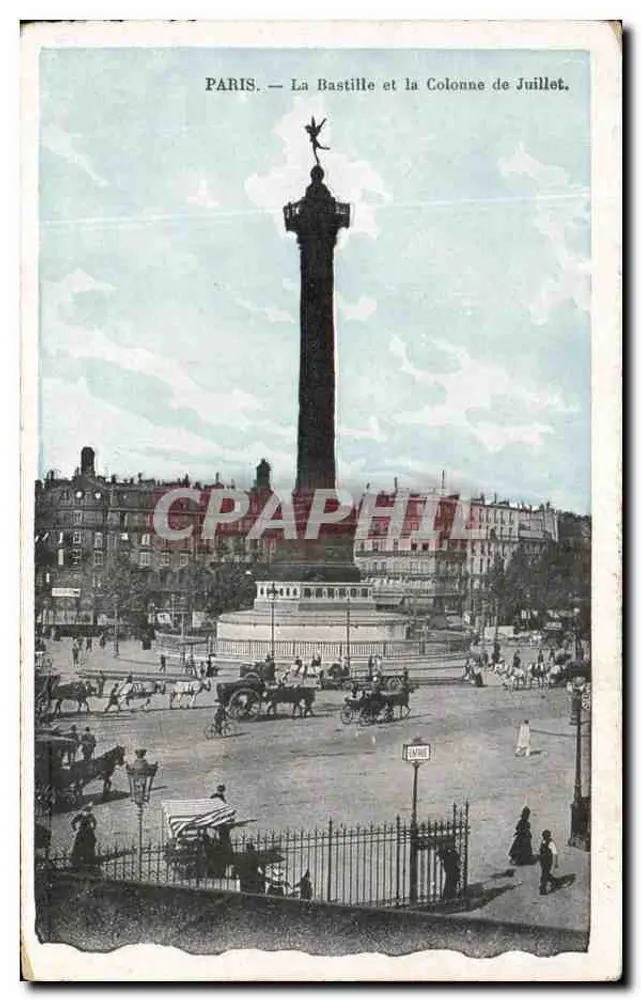 Paris — Die Bastille und die Säule von Juli - Vorderseite