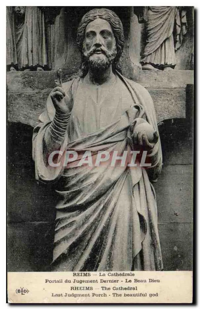 Reims - Kathedrale - Portal des Letzten Gerichts - Der Schöne Gott - Vorderseite