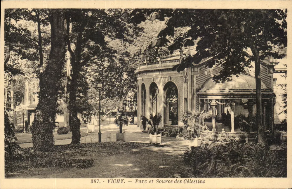 Vichy — Parque e Fonte dos Célestins — Edição La Cigogna - Frente