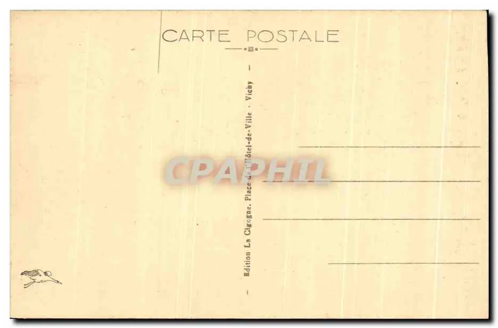 Vichy — Parque e Fonte dos Célestins — Edição La Cigogna - Verso