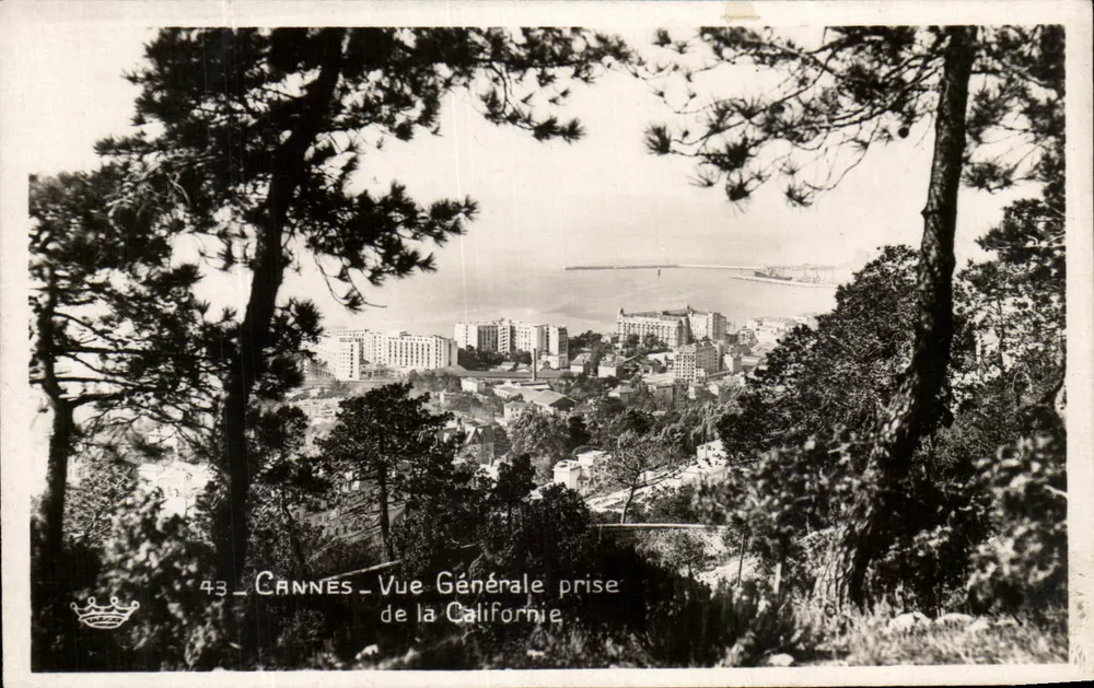 Cannes — Allgemeiner Blick von der Californie — Rostan et Ménier, Verleger in Nizza - Vorderseite