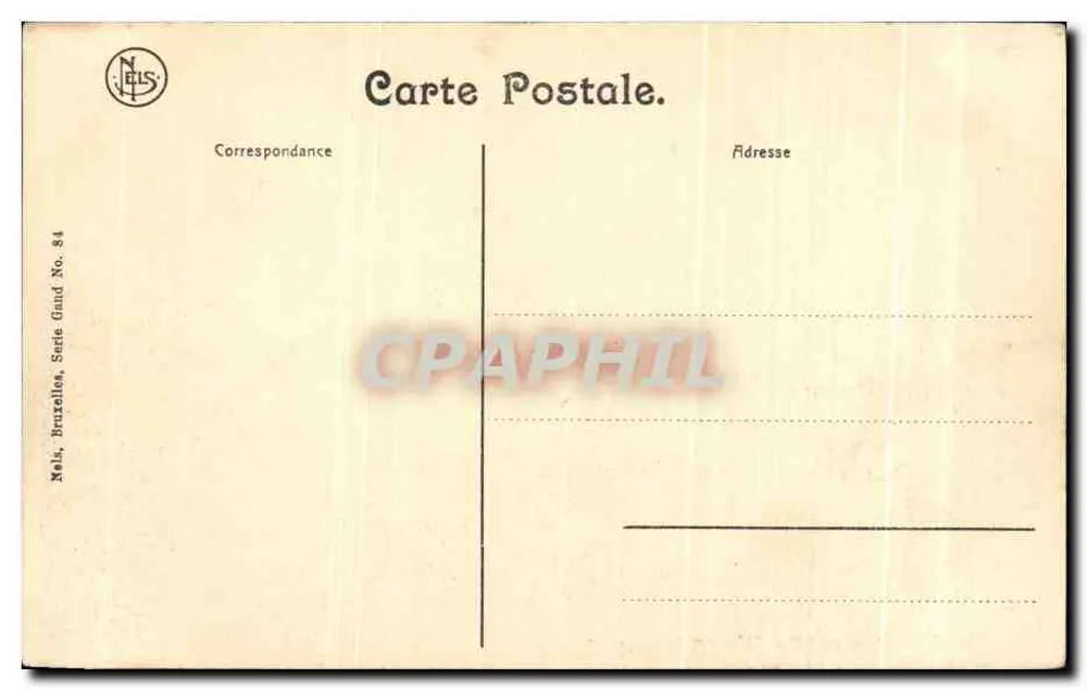 Gand - Stadthaus. Kommissionsraum — Nels, Brazzillon, Gand-Serie, Nr. 84 - Rückseite